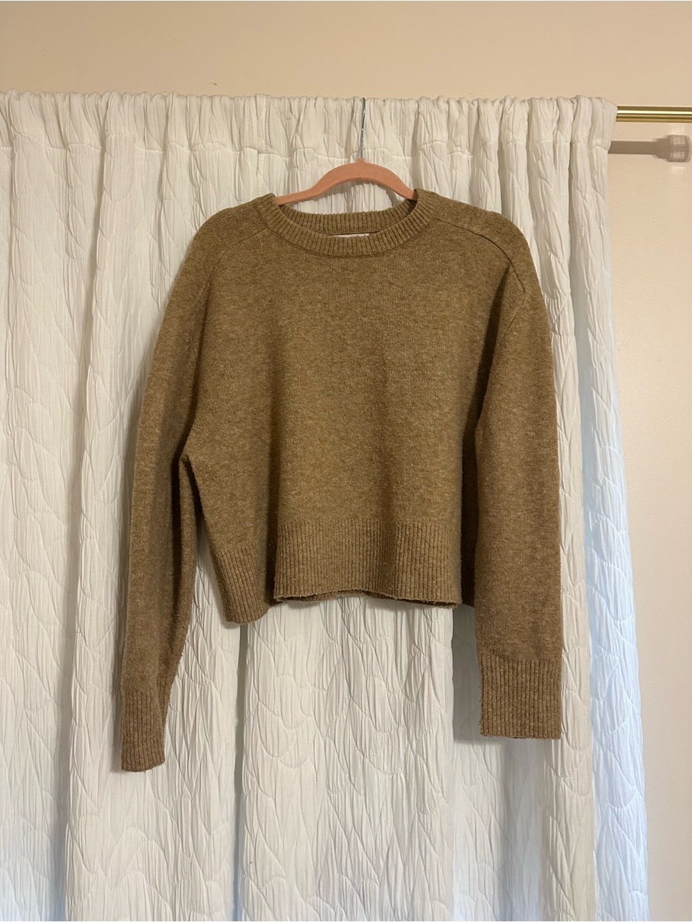 Universal Thread Brown Crewneck Cropped Sweater